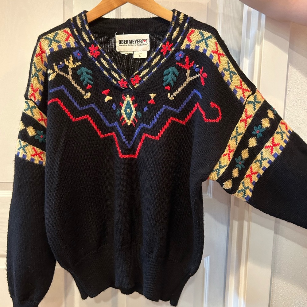 Vintage Obermeyer Ski Sweater L - Picture 4 of 5